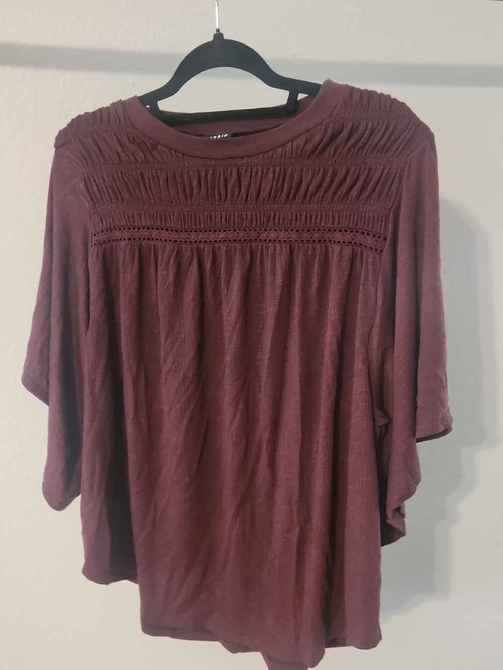 torrid Nwot 00 1x Brown Stretchy Swing Blouse